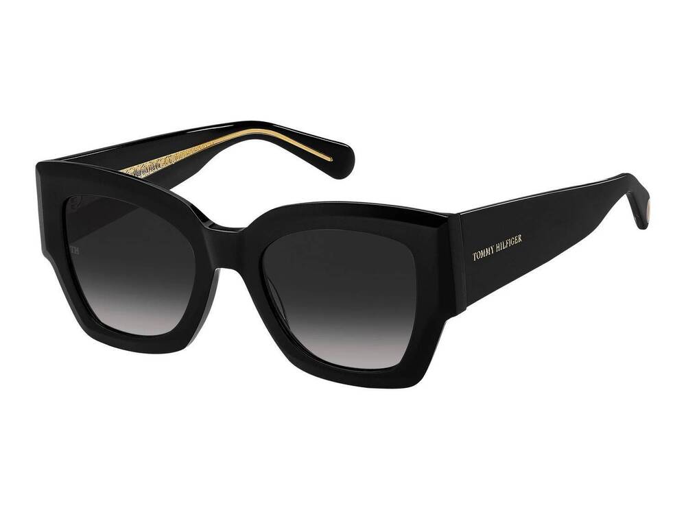 NEW TOMMY HILFIGER women's th 1862/s cat eye sunglasses in black